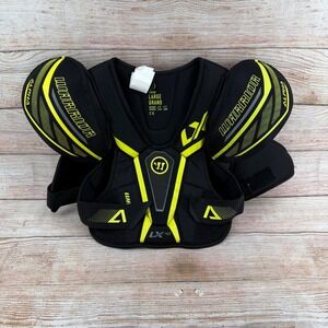 Warrior Alpha LX 40 Junior Large Ice Hockey Shoulder Pads Black Yellow LX40 JR L